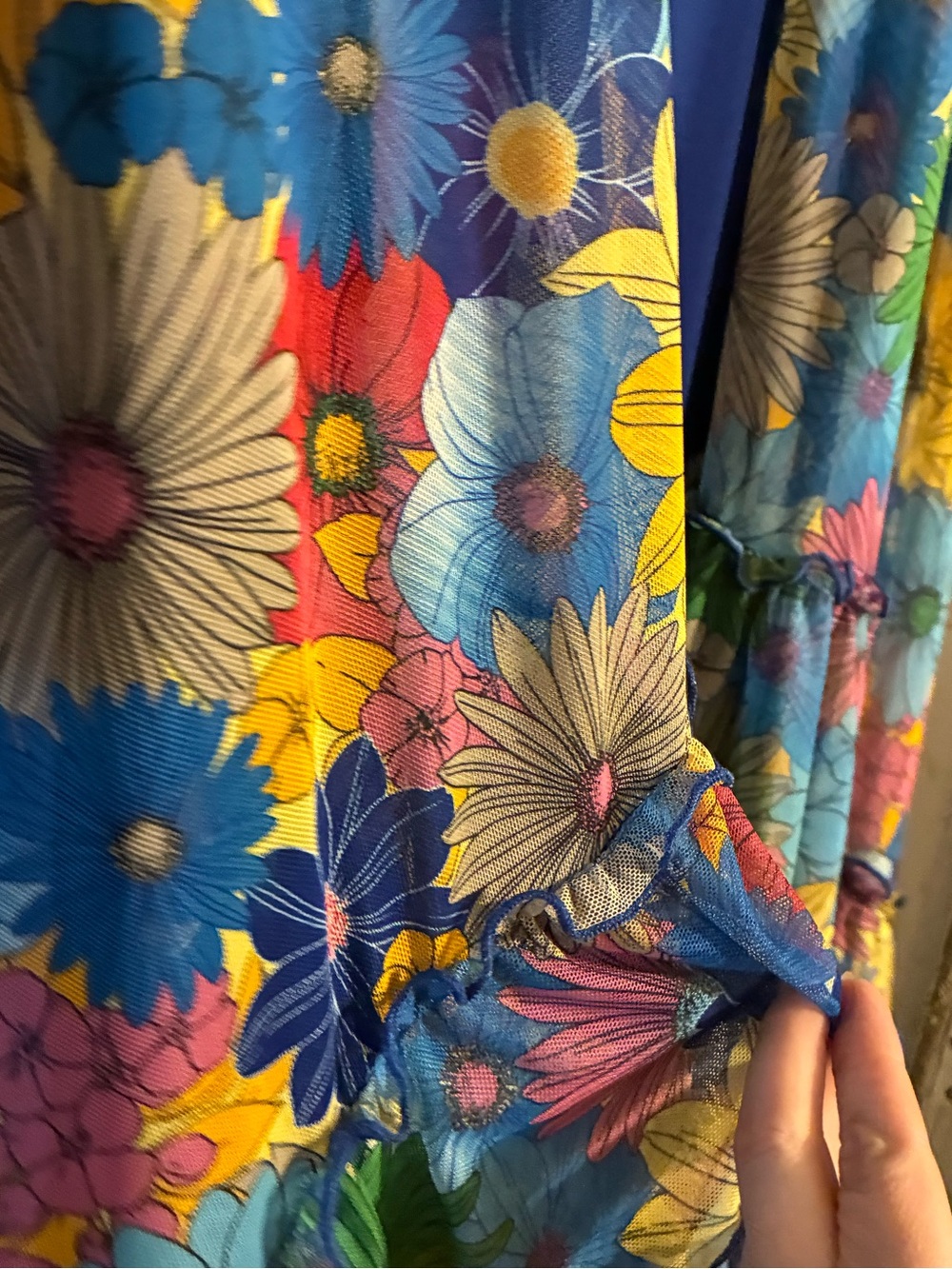 Zadie B’s Blue Floral-Trim Women's Dress & Overlay Jacket 3X - Picture 6 of 10